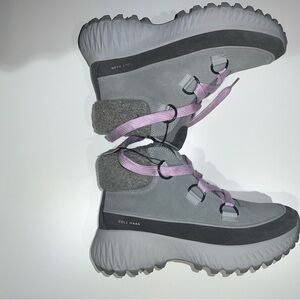 Brand new Kohan, zero grand hiker boots, purple, and gray fleece lining